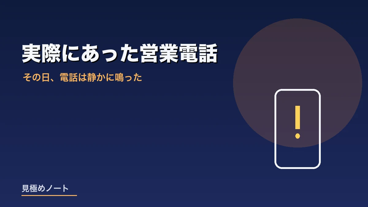 電力会社を名乗る営業電話がかかってきた様子を表すイメージ画像