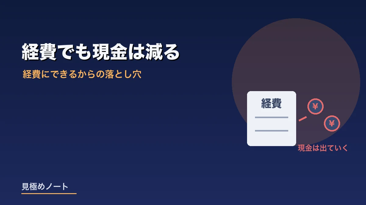 経費にできても現金が出ていくことを表すイメージ画像