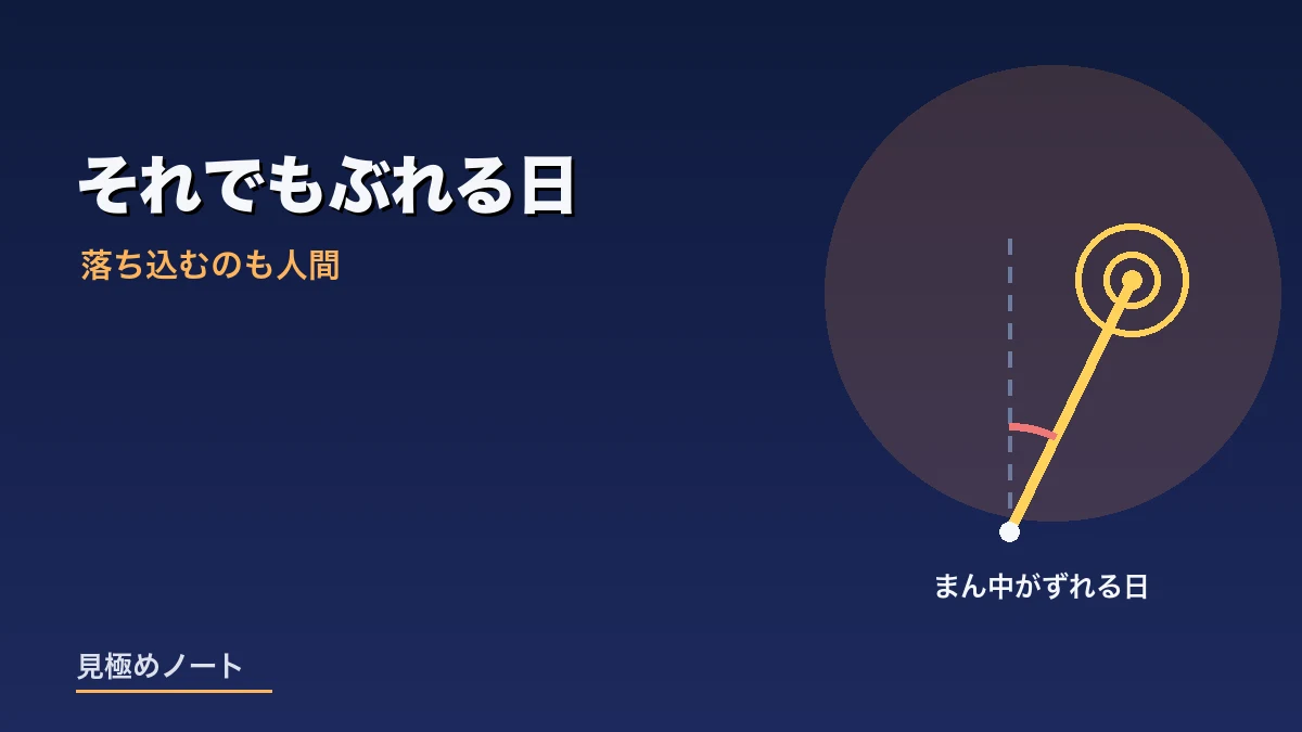 心無い言葉や比較によって自分軸が傾いてしまう日をあらわすイメージ画像