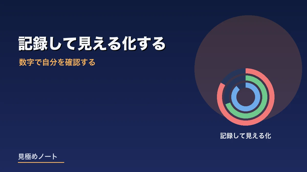 健康の状態を記録して見える化することを表すイメージ画像