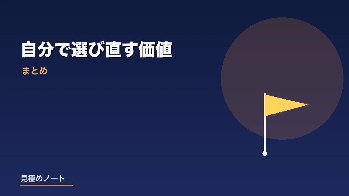 勧められるままにせず自分で選び直すことの価値をまとめたイメージ画像