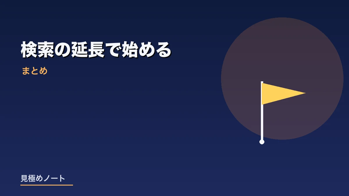 AIはインターネット検索の延長で気軽に始めてよいという考え方をまとめたイメージ画像